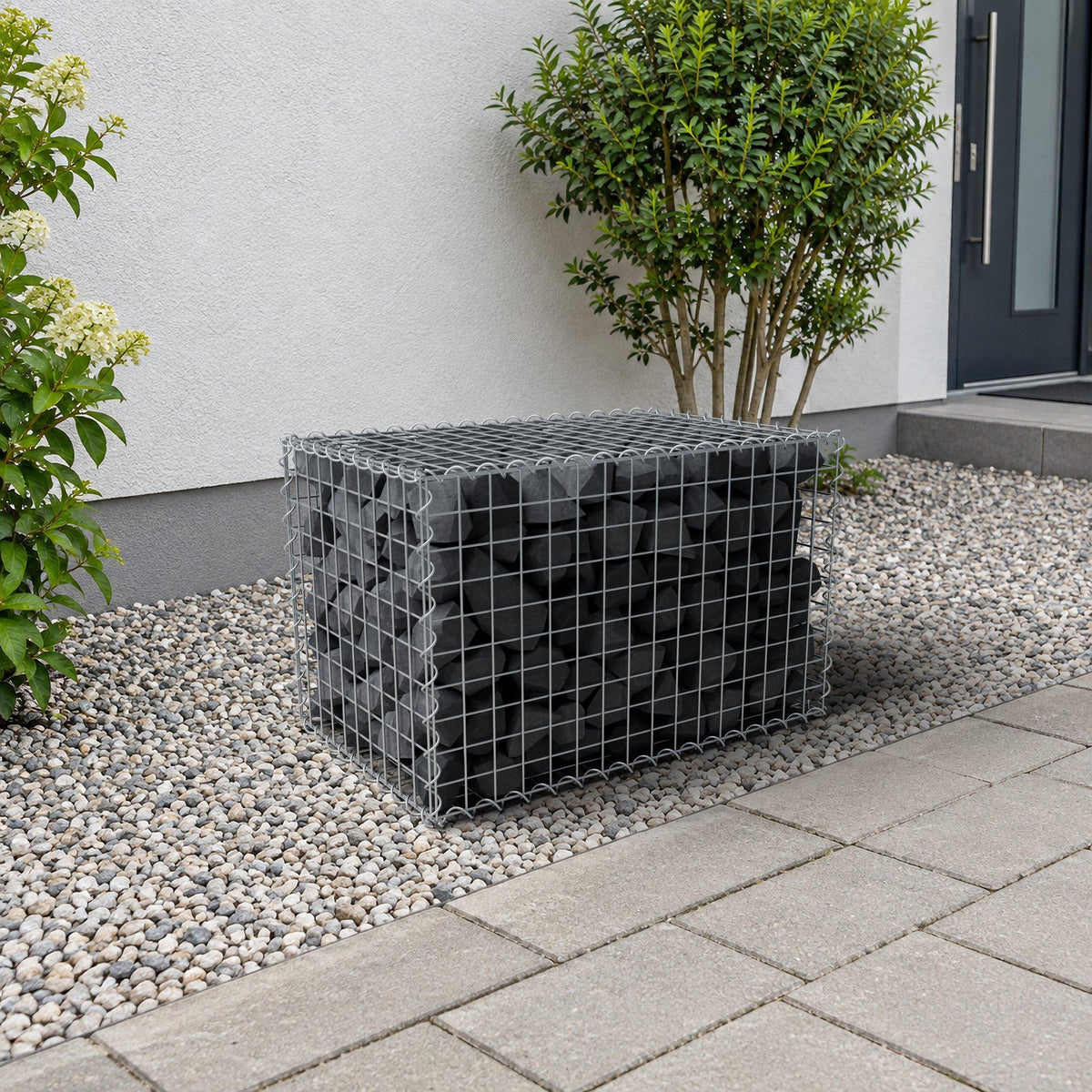 Gabion 80 cm x 50 cm x 50 cm (L x H x D), mesh size 5 cm x 5 cm, spiral