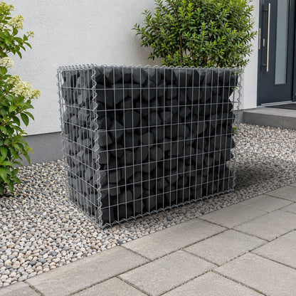 Gabione 100 cm x 80 cm x 50 cm (L x H x T), Maschenweite 5 cm x 10 cm, Spirale
