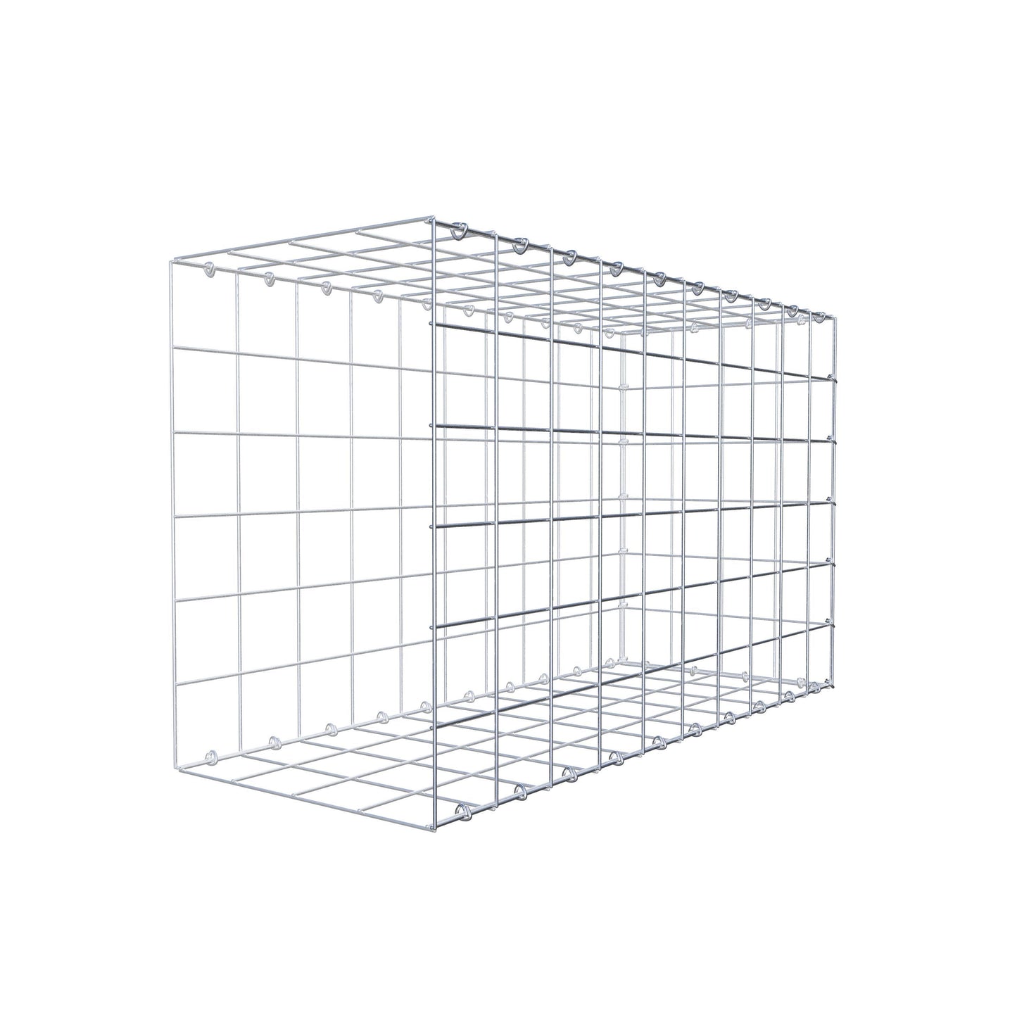Gavión complementario de tipo 2 100 cm x 60 cm x 40 cm (L x A x P), malla 10 cm x 10 cm, anillo en C