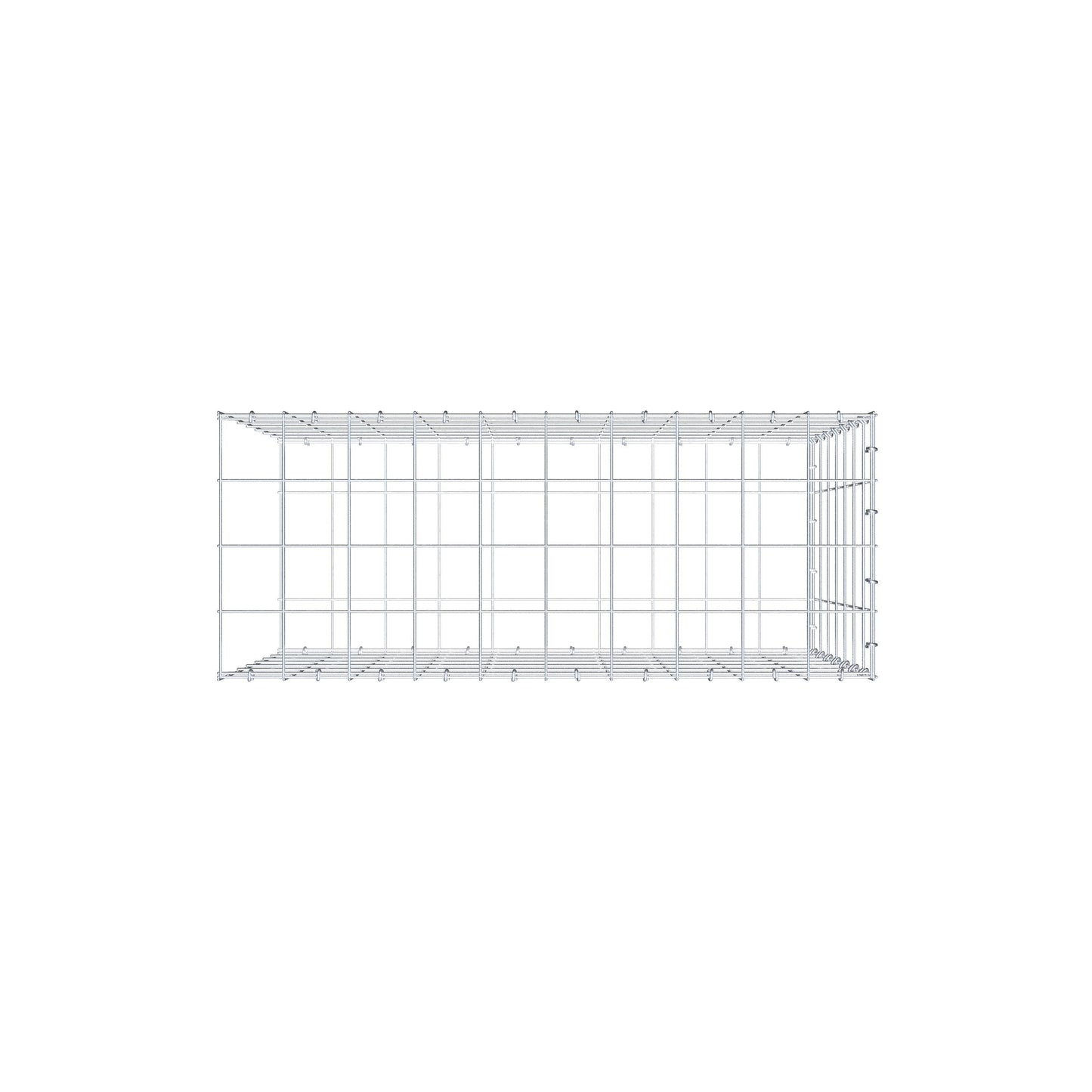 Gabbione aggiuntivo di tipo 2 100 cm x 70 cm x 40 cm (L x H x P), maglia 10 cm x 10 cm, anello a C