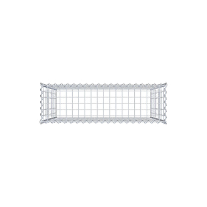Opvokset gabion type 3 100 cm x 100 cm x 30 cm (L x H x D), maskestørrelse 5 cm x 10 cm, spiral