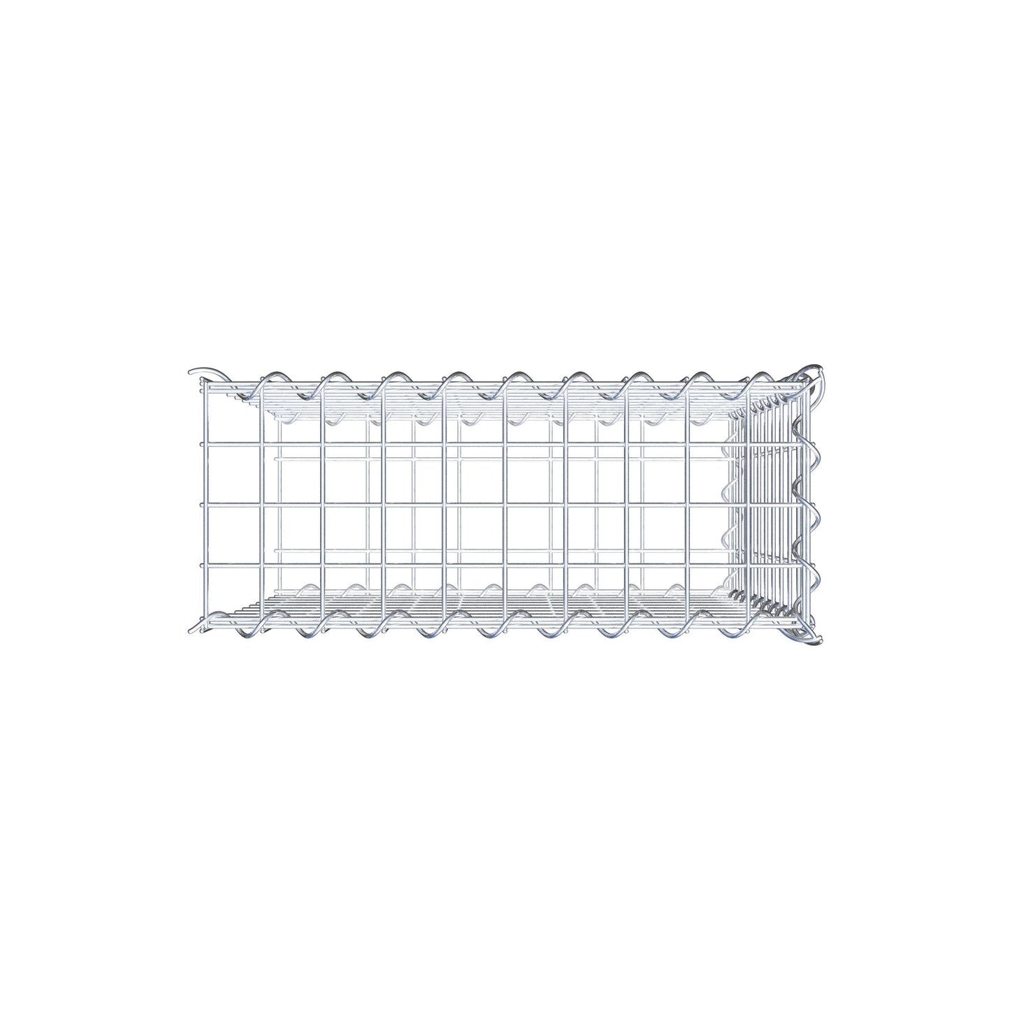 Extra gabion typ 2 50 cm x 50 cm x 20 cm (L x H x D), maskstorlek 5 cm x 5 cm, spiral