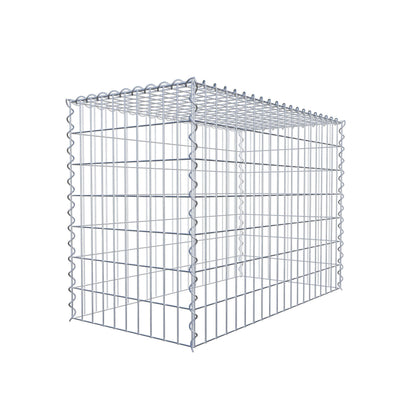 Kultiveret gabion type 3 100 cm x 70 cm x 50 cm (L x H x D), maskestørrelse 5 cm x 10 cm, spiral