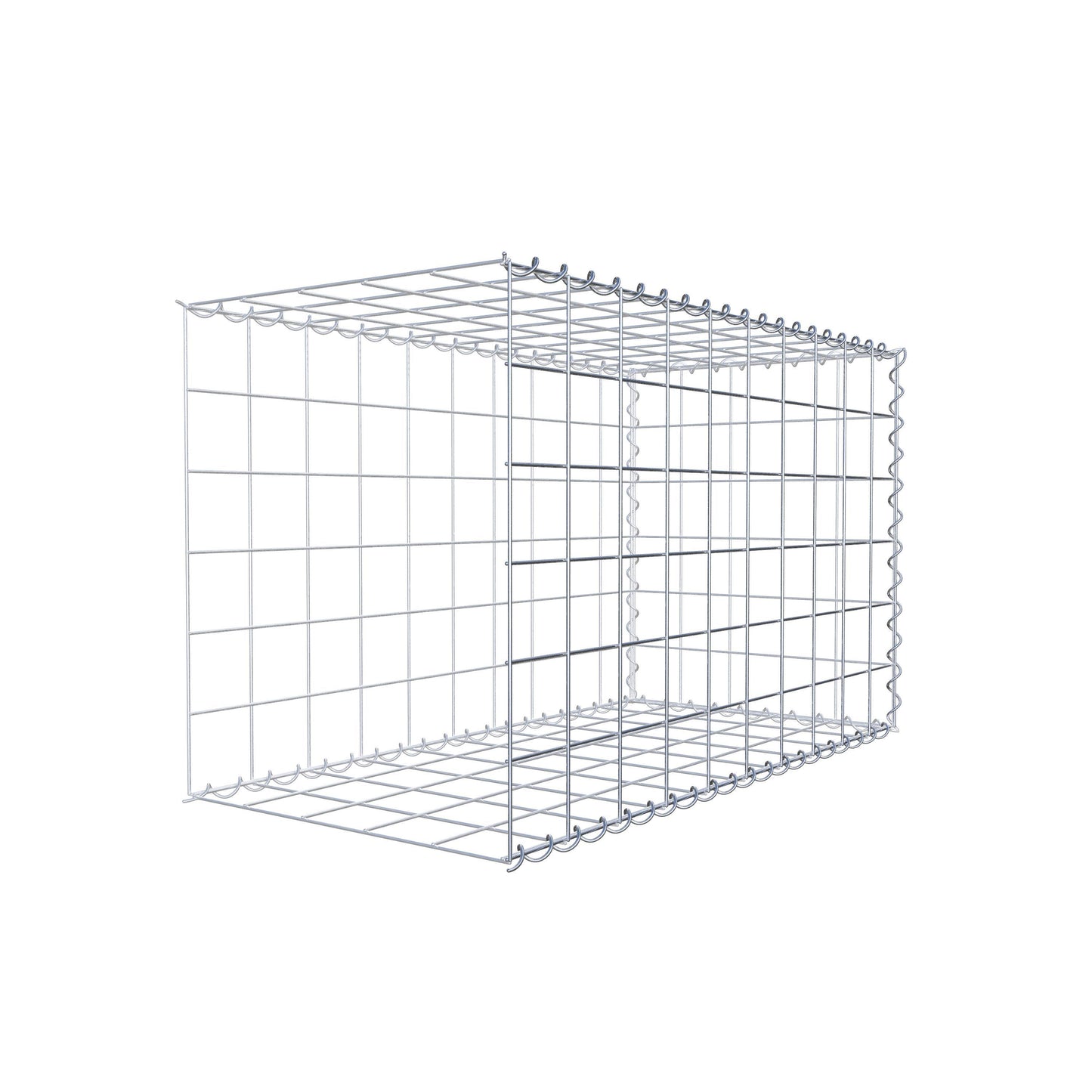 Extra gabion typ 2 100 cm x 60 cm x 50 cm (L x H x D), maskstorlek 10 cm x 10 cm, spiral