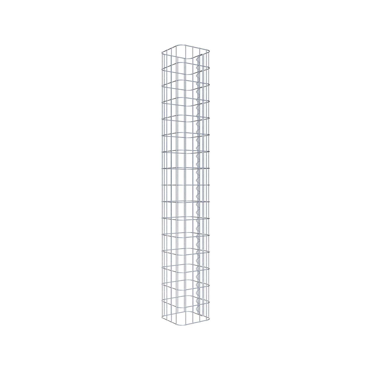 Gabionpelare, kvadrat 22 cm x 22 cm, 160 cm hög, MW 5 cm x 10 cm