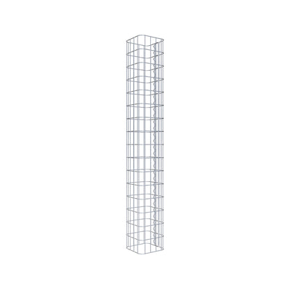 Gabionpelare, kvadrat 22 cm x 22 cm, 160 cm hög, MW 5 cm x 10 cm