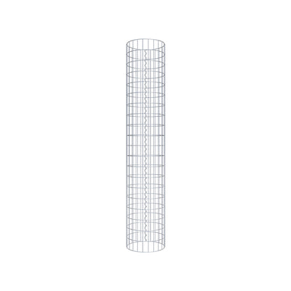Columna de gaviones redonda 37 cm de diámetro, 200 cm de altura, malla 5 cm x 10 cm