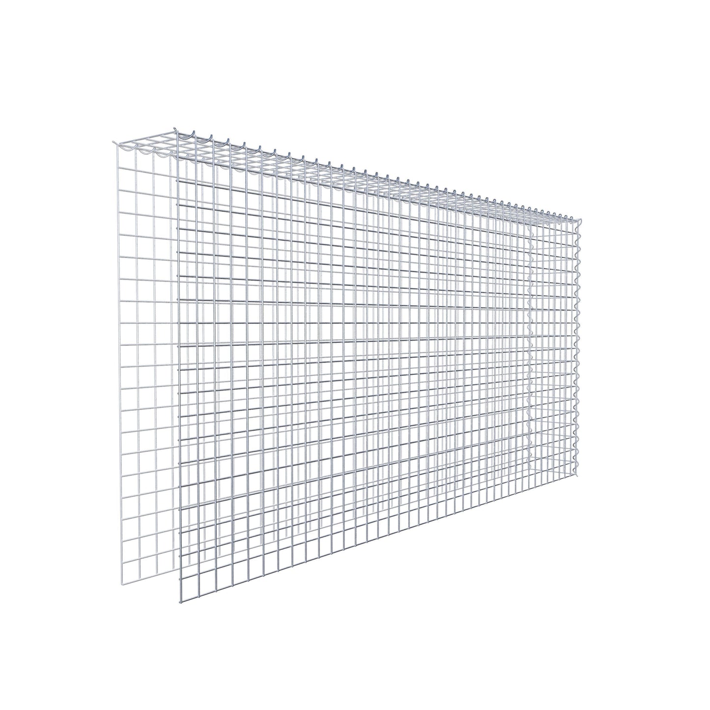 Opvokset gabion type 4 200 cm x 100 cm x 20 cm (L x H x D), maskestørrelse 5 cm x 5 cm, spiral