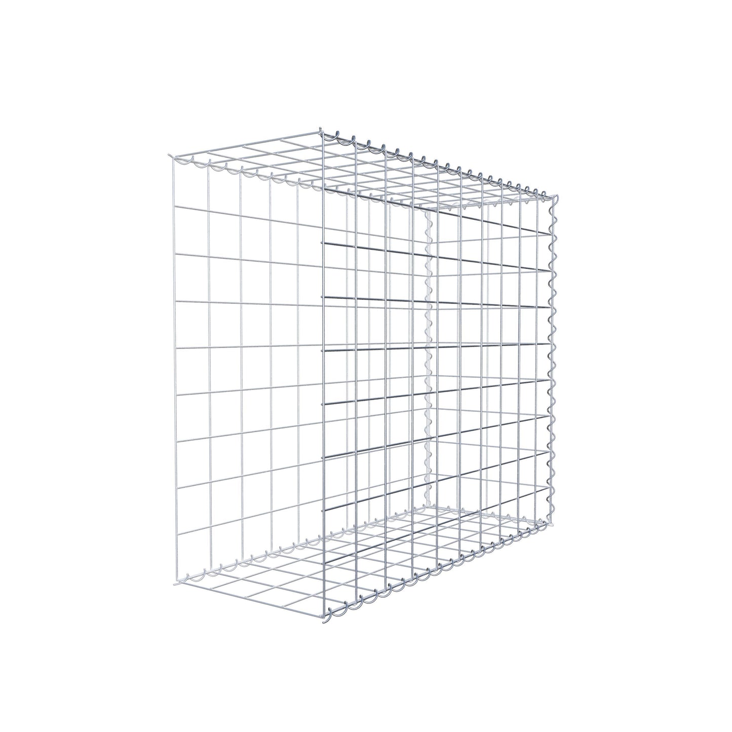 Gabion rapporté type 2 100 cm x 90 cm x 40 cm (L x H x P), mailles 10 cm x 10 cm, spirale