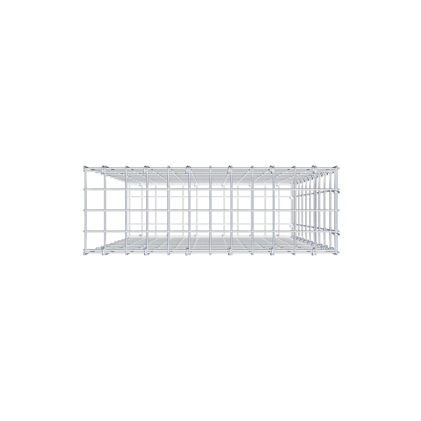 Gabião Tipo 2 100 cm x 60 cm x 20 cm, malhagem 5 cm x 10 cm, anel C