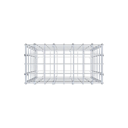 Gabion 50 cm x 40 cm x 20 cm (L x H x D), maskstorlek 5 cm x 10 cm, C-ring