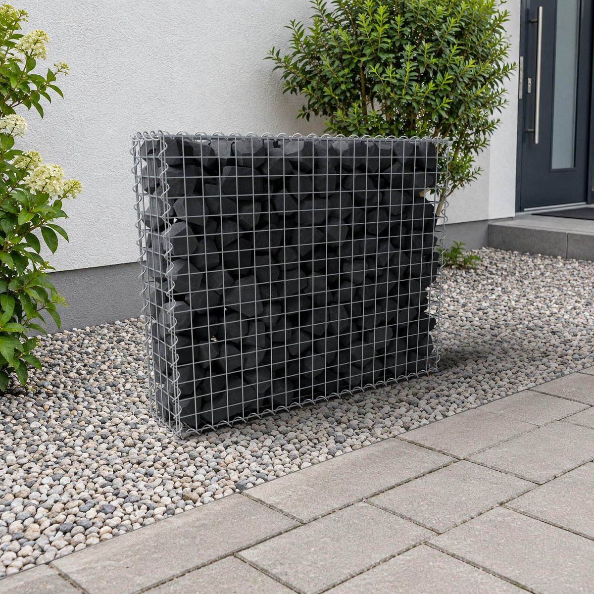 Gabione 100 cm x 80 cm x 20 cm (L x H x T), Maschenweite 5 cm x 5 cm, Spirale