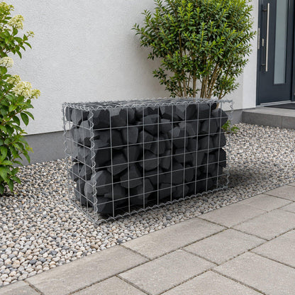 Gabion 100 cm x 60 cm x 40 cm (L x H x D), maskstorlek 10 cm x 10 cm, spiral