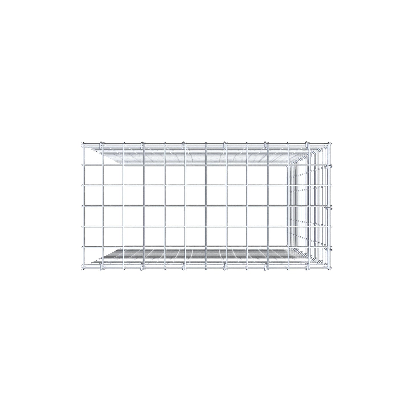 Anbaugabione Typ 4 100 cm x 60 cm x 30 cm (L x H x T), Maschenweite 5 cm x 5 cm, C-Ring