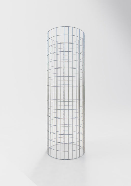 Coluna de gabião redonda 52 cm de diâmetro, 160 cm de altura, malhagem 5 cm x 10 cm