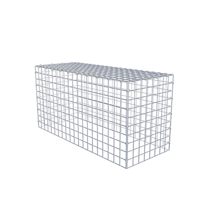 Mounted gabion type 3 100 cm x 50 cm x 40 cm (L x H x D), mesh size 5 cm x 5 cm, C-ring