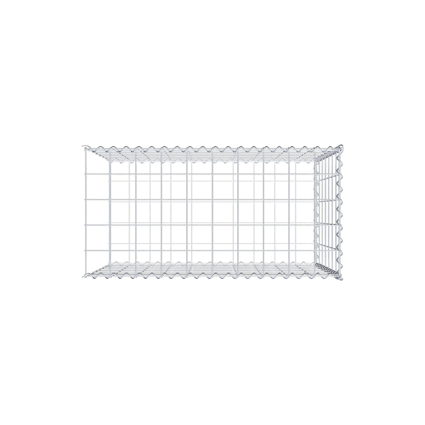Gabbione aggiuntivo tipo 2 100 cm x 70 cm x 50 cm (L x A x P), maglia 10 cm x 10 cm, spirale