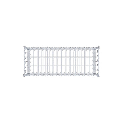 Gabião 80 cm x 40 cm x 30 cm (C x A x P), malhagem 5 cm x 10 cm, espiral