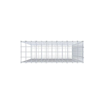 Monteret gabion type 2 100 cm x 60 cm x 20 cm (L x H x D), maskestørrelse 5 cm x 5 cm, C-ring
