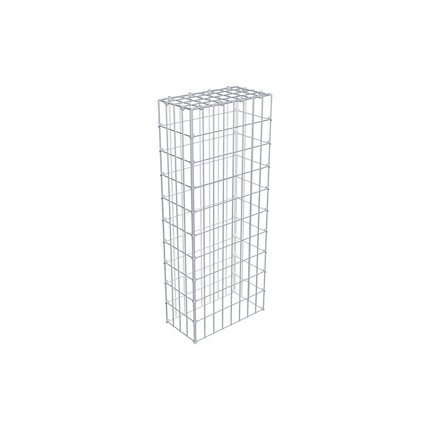 Monteret gabion type 3 100 cm x 20 cm x 40 cm (L x H x D), maskestørrelse 5 cm x 10 cm, C-ring