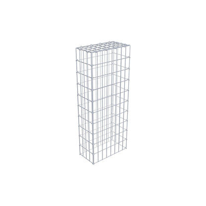 Monteret gabion type 3 100 cm x 20 cm x 40 cm (L x H x D), maskestørrelse 5 cm x 10 cm, C-ring
