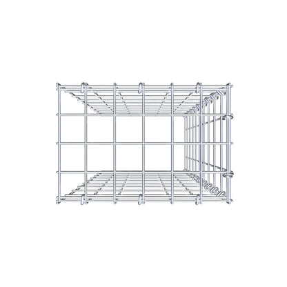 Monteret gabion type 4 100 cm x 30 cm x 20 cm (L x H x D), maskestørrelse 5 cm x 10 cm, C-ring