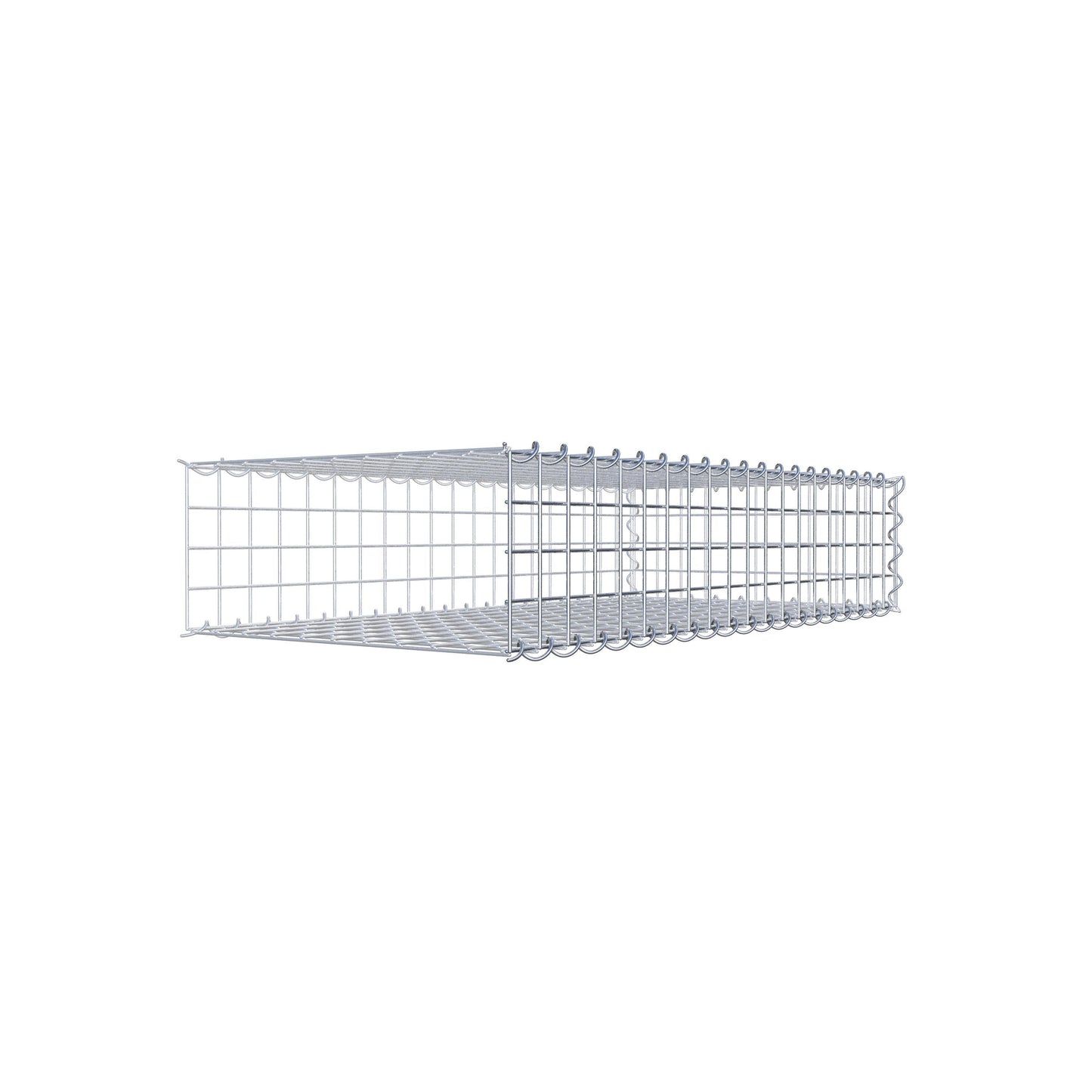Gabbione aggiuntivo tipo 2 100 cm x 20 cm x 50 cm (L x A x P), maglia 5 cm x 5 cm, a spirale