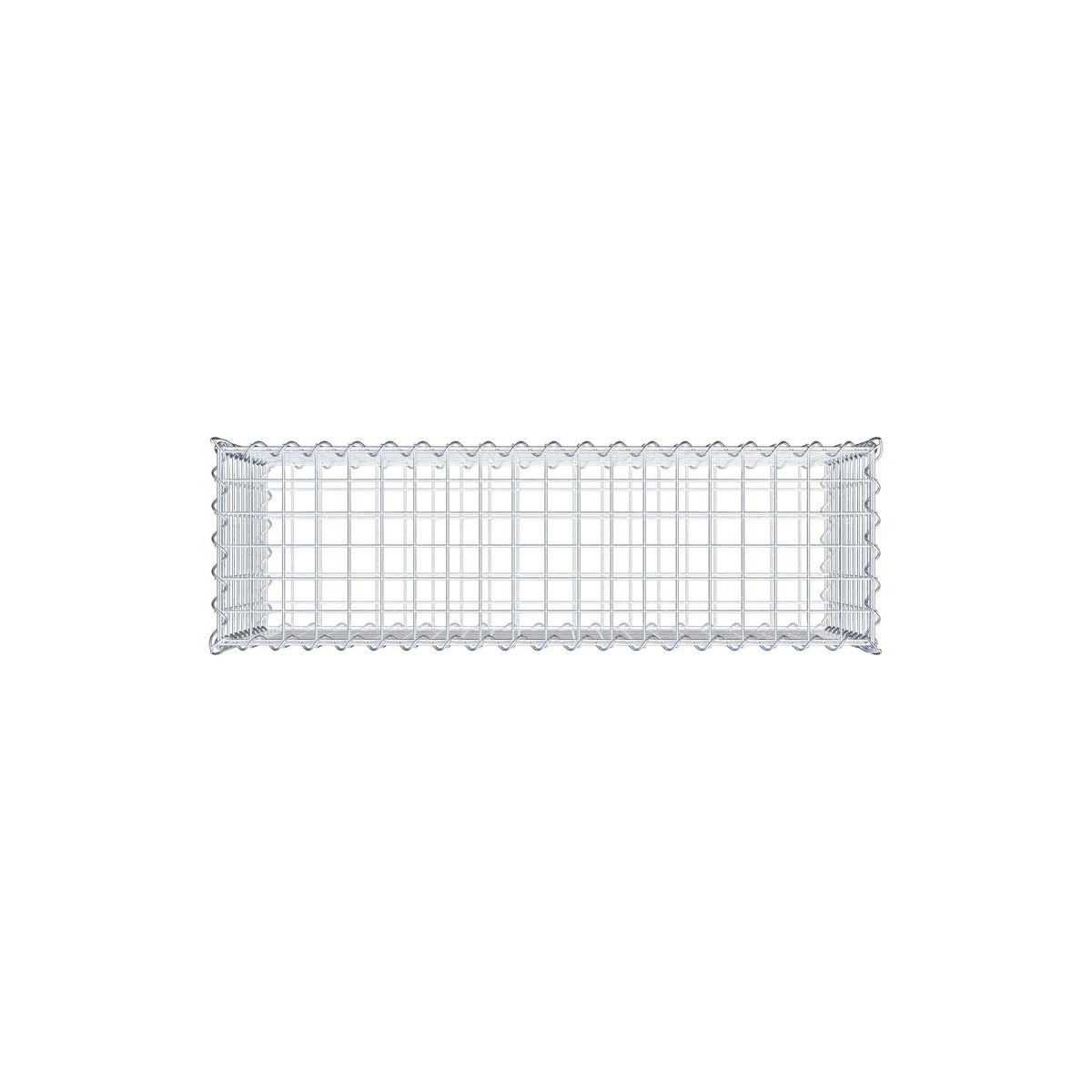 Gabião 100 cm x 50 cm x 30 cm (C x A x P), malhagem 5 cm x 5 cm, espiral