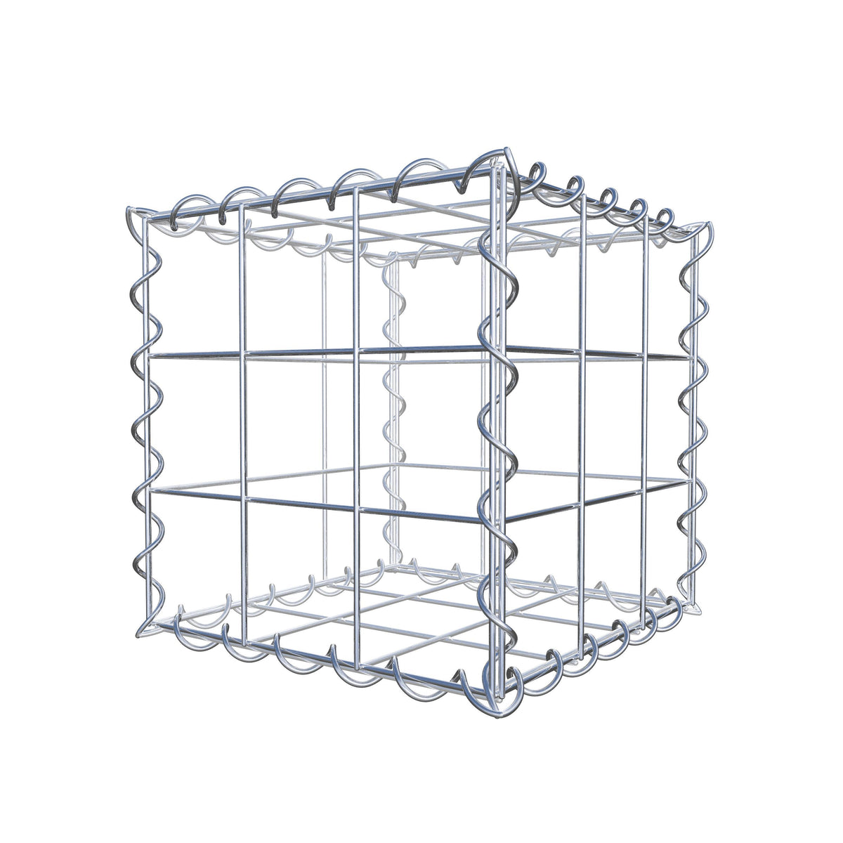 Gabion 30 cm x 30 cm x 30 cm (L x H x D), maskstorlek 10 cm x 10 cm, spiral