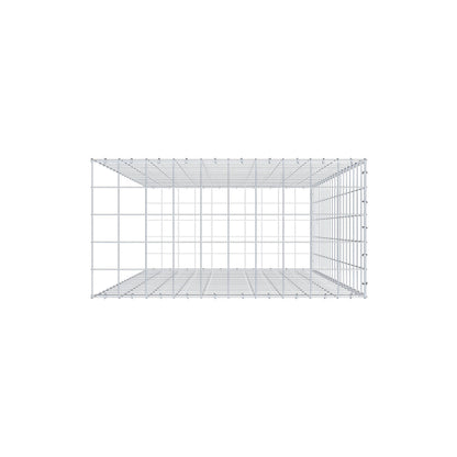 Fourche rapportée type 2 200 cm x 100 cm x 50 cm (L x H x P), mailles 10 cm x 10 cm, anneau en C