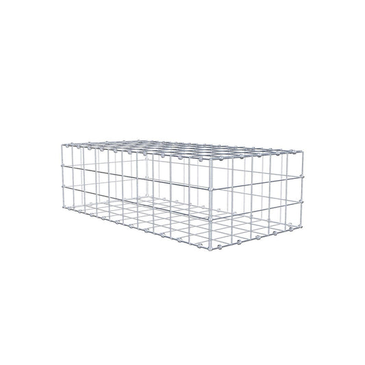 Gabion 100 cm x 30 cm x 50 cm (L x H x D), maskstorlek 10 x 10 cm, spiralring