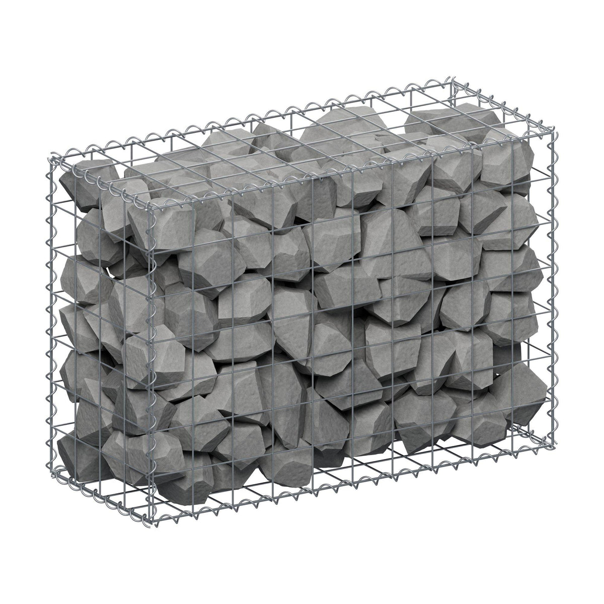 Gabion 100 cm x 70 cm x 40 cm (L x H x D), maskestørrelse 10 cm x 10 cm, spiral