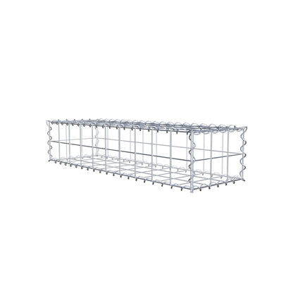 Gabion 100 cm x 20 cm x 30 cm (L x H x D), maskstorlek 10 cm x 10 cm, spiral