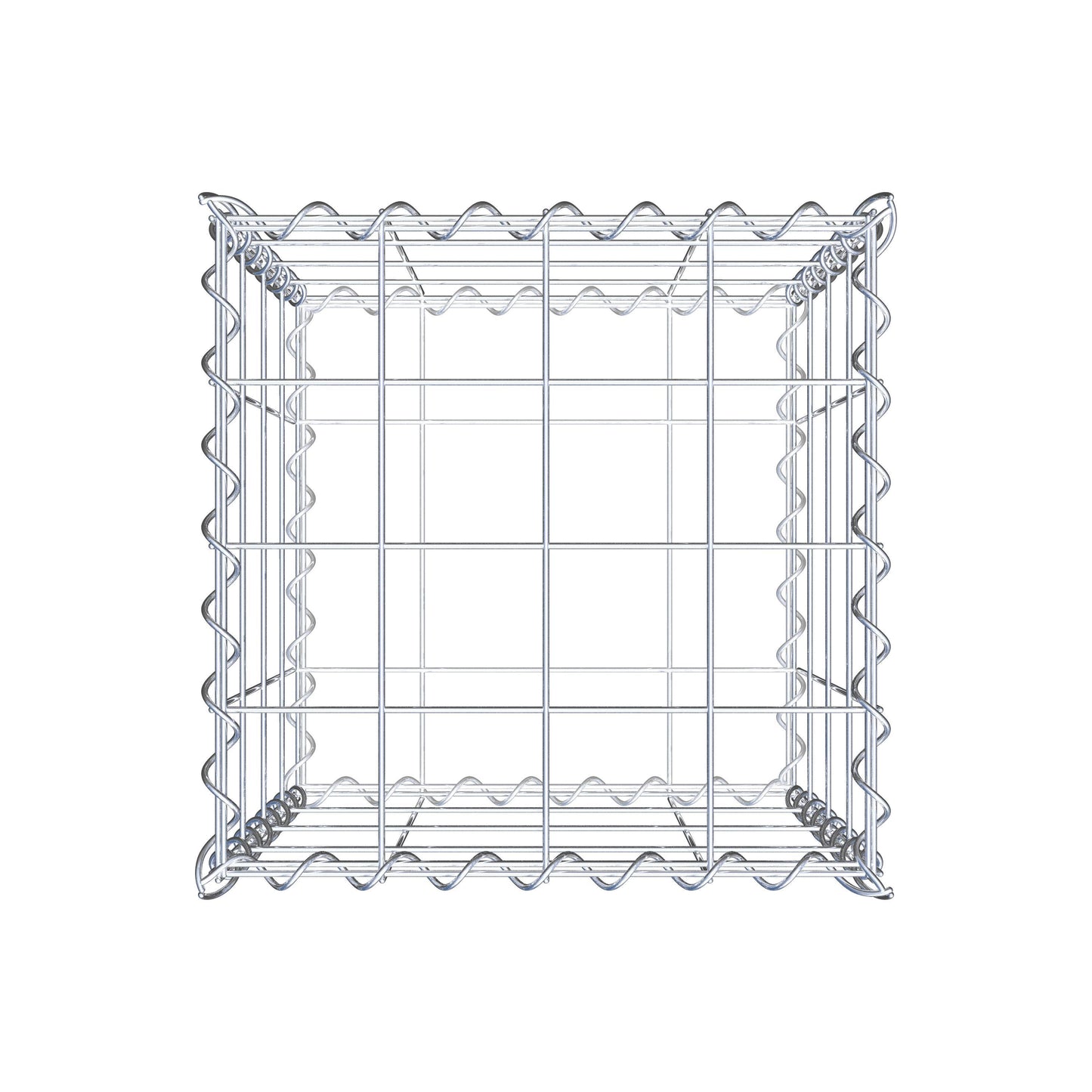 Gabion 40 cm x 40 cm x 40 cm (L x H x D), mesh size 10 cm x 10 cm, spiral