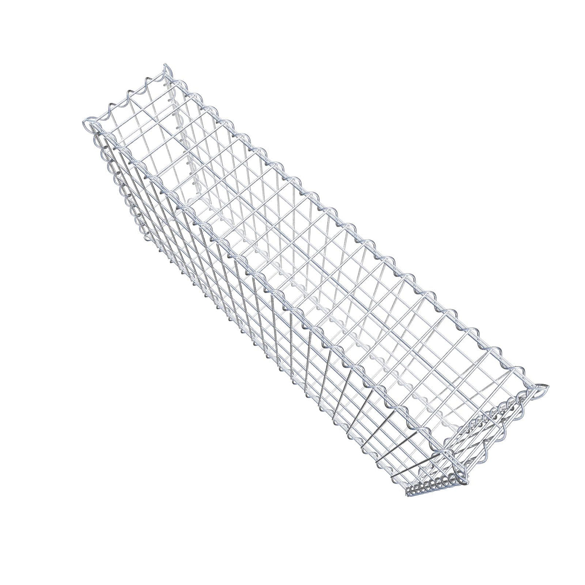 Schanskorf 100 cm x 50 cm x 20 cm (L x H x D), maaswijdte 5 cm x 10 cm, spiraalvormig