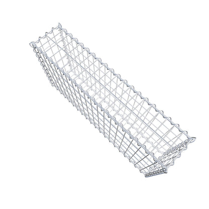 Schanskorf 100 cm x 50 cm x 20 cm (L x H x D), maaswijdte 5 cm x 10 cm, spiraalvormig