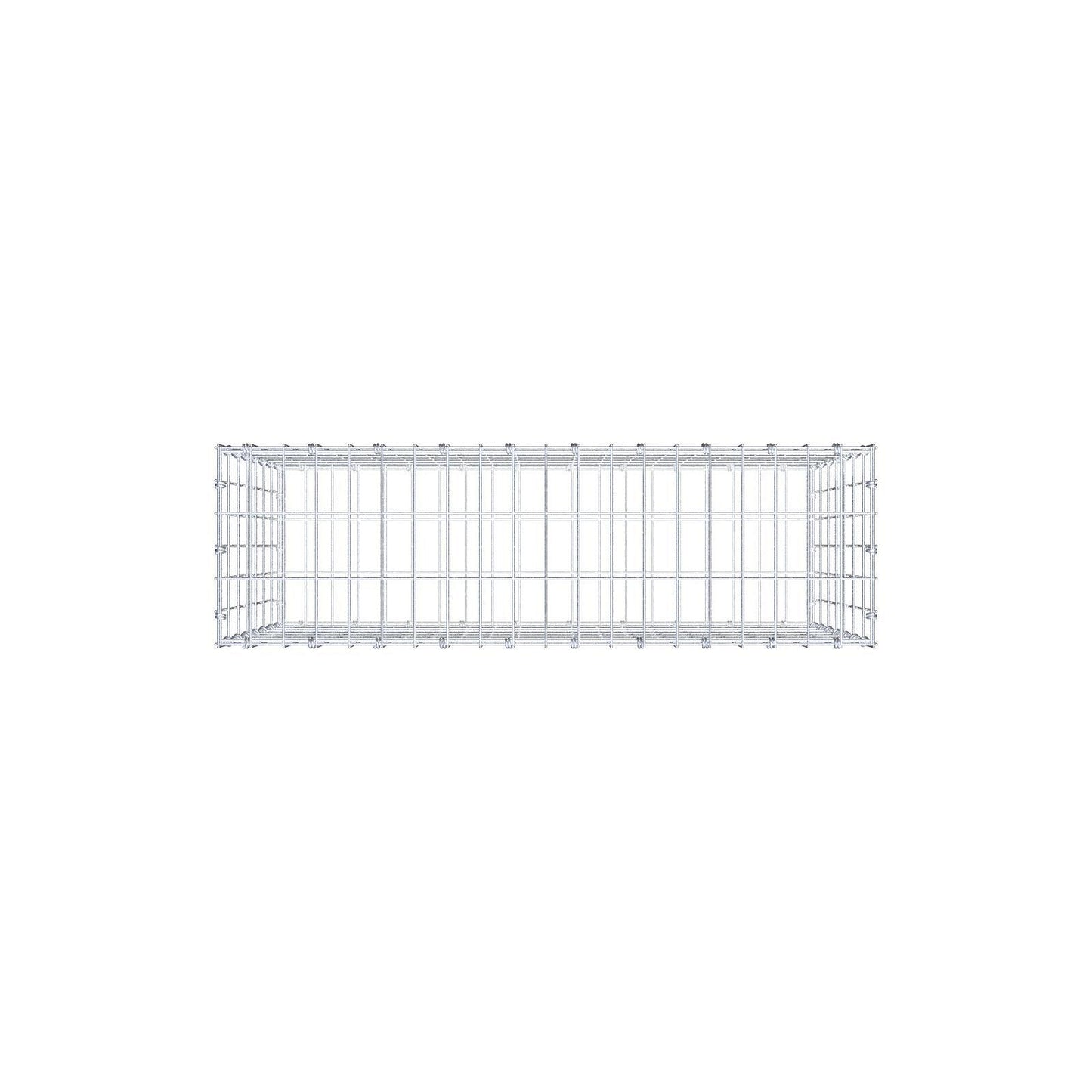 Gabione 100 cm x 70 cm x 30 cm (L x H x T), Maschenweite 5 x 10 cm, Spiralring