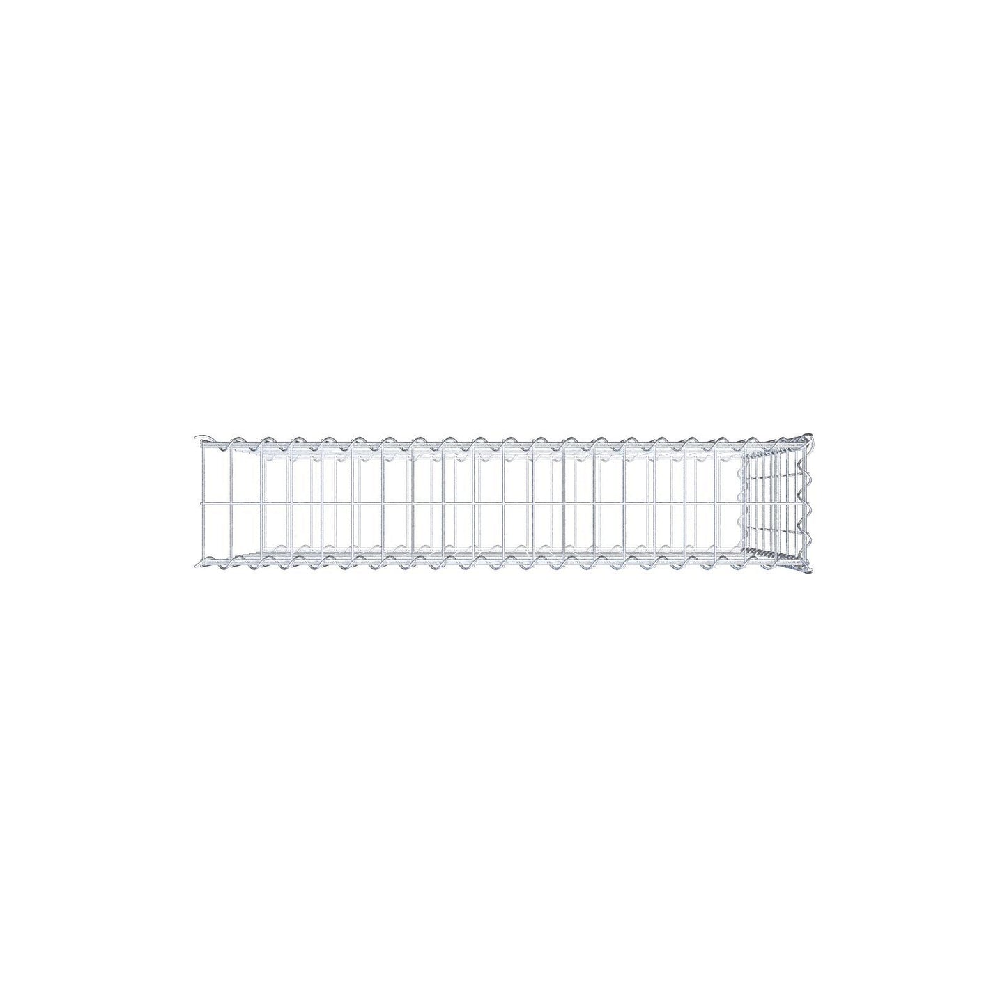 Opvokset gabion type 2 100 cm x 80 cm x 20 cm (L x H x D), maskestørrelse 5 cm x 10 cm, spiral