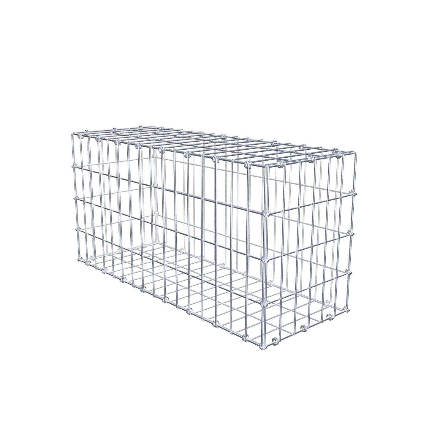 Gabione 80 cm x 40 cm x 30 cm (L x H x T), Maschenweite 5 x 10 cm, Spiralring