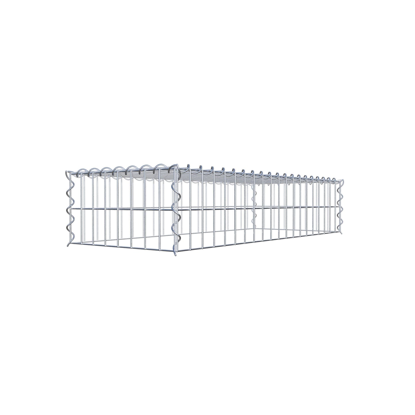 Extra gabion typ 3 100 cm x 20 cm x 40 cm (L x H x D), maskstorlek 5 cm x 10 cm, spiral