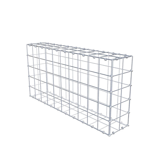 Gabion 100 cm x 50 cm x 20 cm (L x H x D), maskstorlek 10 x 10 cm, spiralring