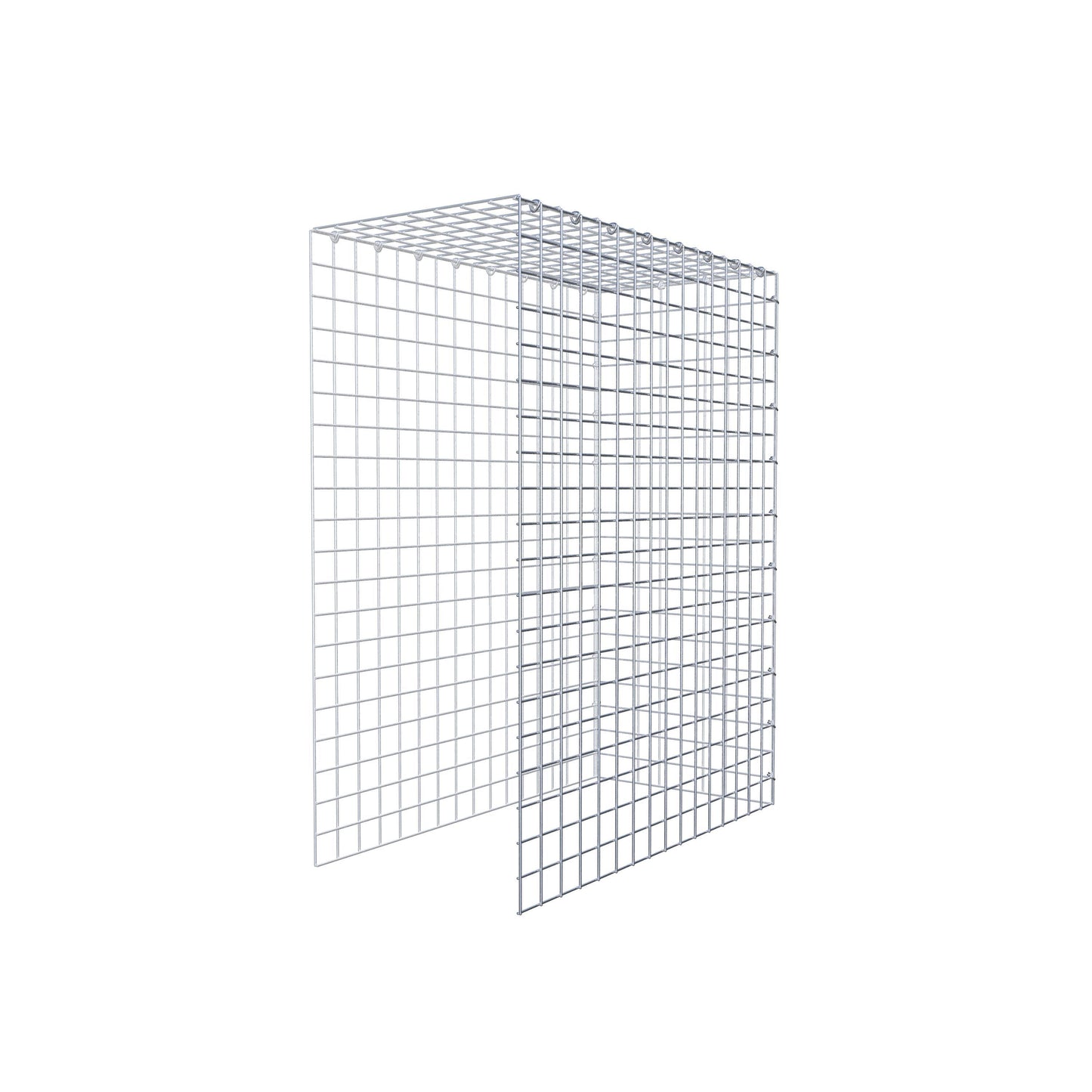 Gavión adicional tipo 4 100 cm x 80 cm x 40 cm (L x A x P), malla 5 cm x 5 cm, anillo en C