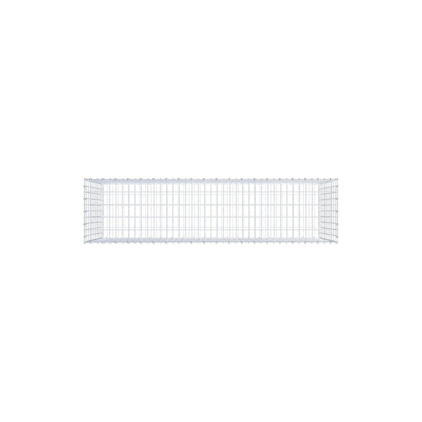 Gabion 200 cm x 100 cm x 50 cm (L x H x D), maskstorlek 5 x 10 cm, spiralring