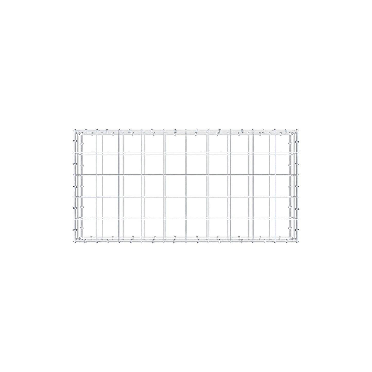 Gabione 100 cm x 20 cm x 50 cm (L x H x T), Maschenweite 10 cm x 10 cm, C-Ring