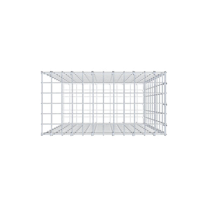 Monteret gabion type 2 100 cm x 60 cm x 30 cm, maskestørrelse 5 cm x 10 cm, C-ring