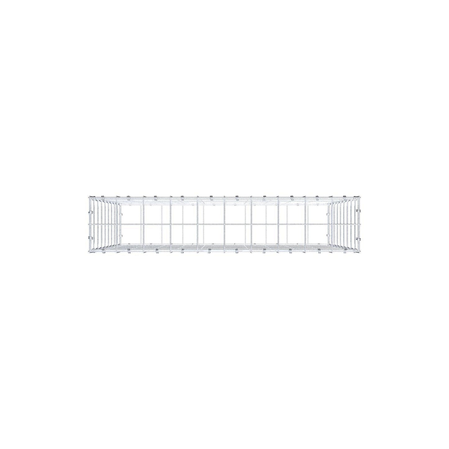 Gabione 100 cm x 90 cm x 20 cm (L x H x T), Maschenweite 10 x 10 cm, Spiralring