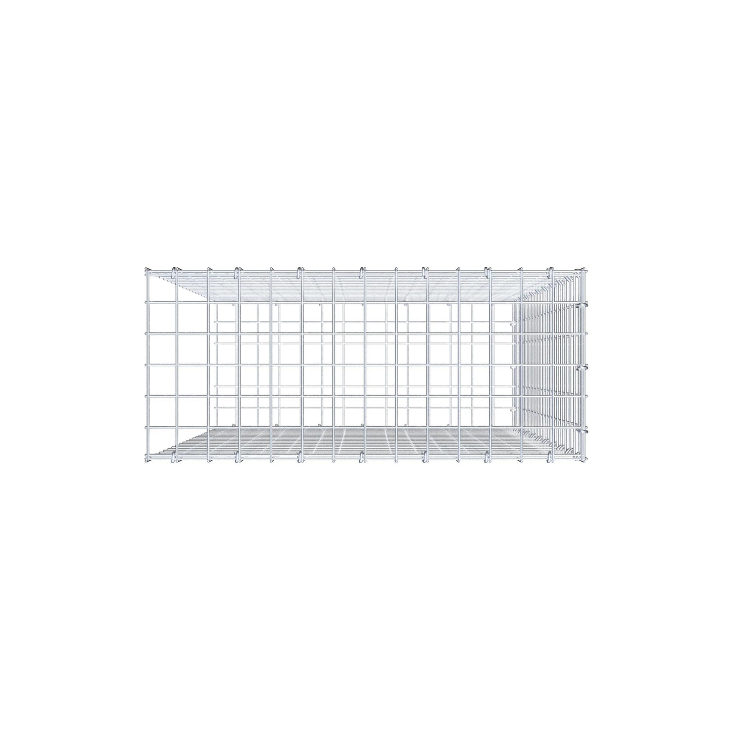 Fourche rapportée type 2 100 cm x 70 cm x 30 cm (L x H x P), mailles 5 cm x 5 cm, anneau C