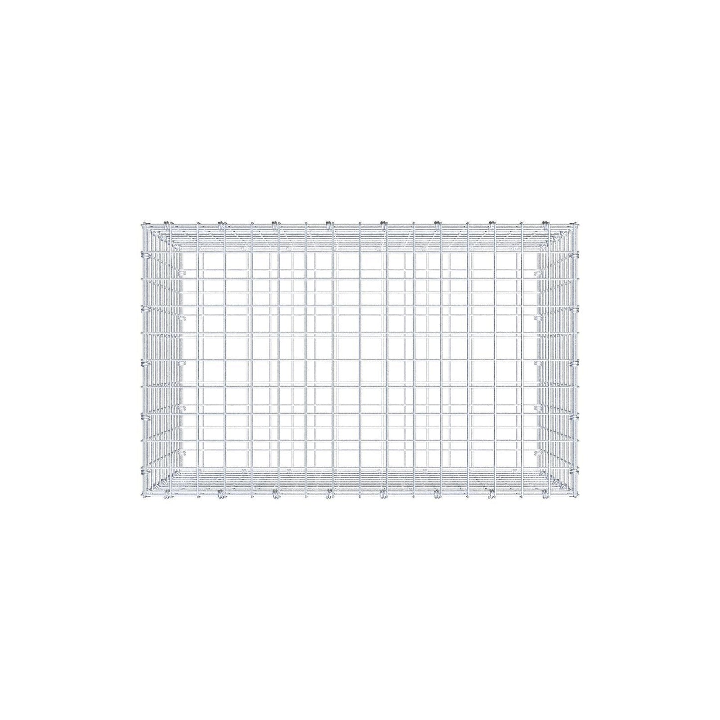 Gabion 80 cm x 50 cm x 50 cm (L x H x D), maskstorlek 5 x 5 cm, spiralring
