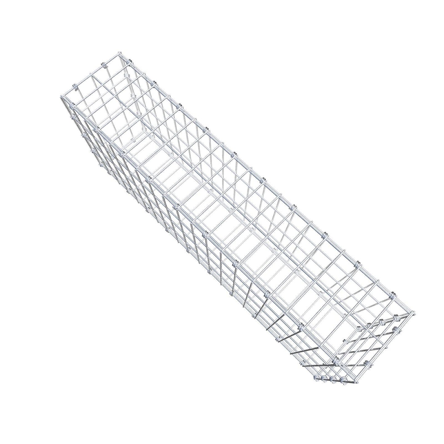 Gabione 100 cm x 40 cm x 20 cm (L x H x T), Maschenweite 5 x 10 cm, Spiralring