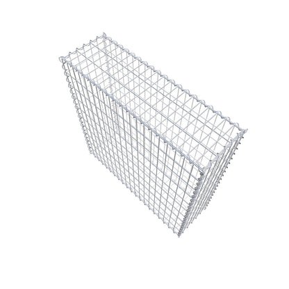 Gabion 100 cm x 100 cm x 30 cm (L x H x D), maskestørrelse 5 cm x 10 cm, spiral